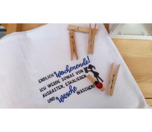 Stickserie - Putzfrau Sprüche